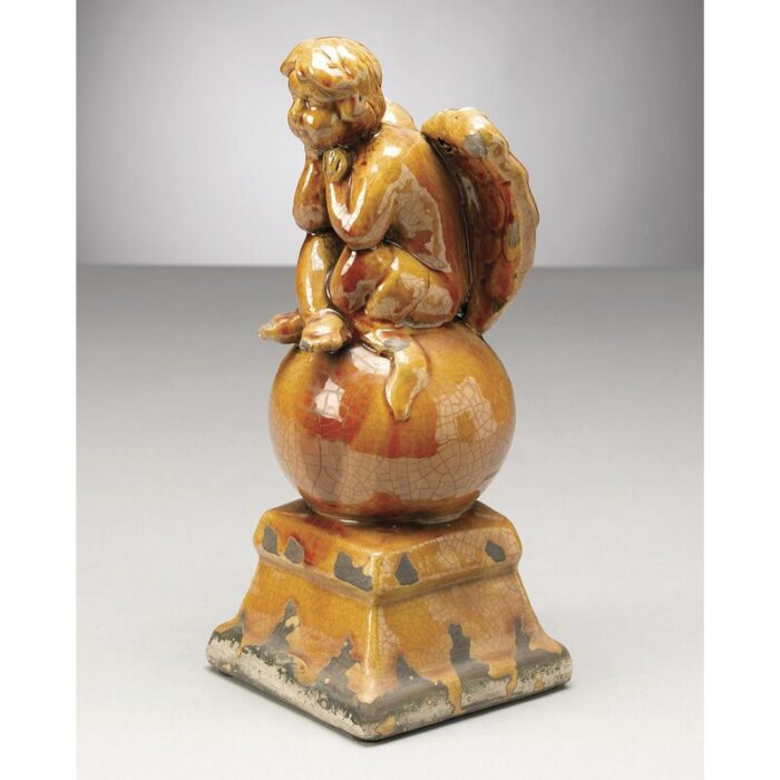 Angel Sitting on Ball Figurine - Chic Decora