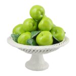 Ceramic Green Apples Centerpiece Capodimonte Porcelain - Chic Decora