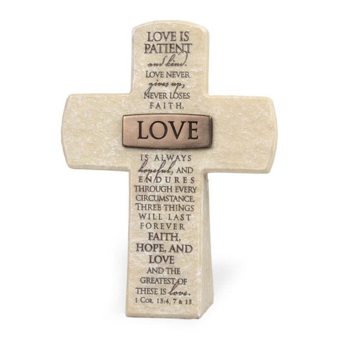 Tabletop Cross Hold Onto Hope Bless You - Chic Decora