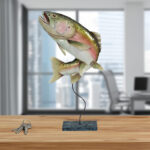 Lagese Handmade Rainbow Trout Animal Figurine - Chic Decora