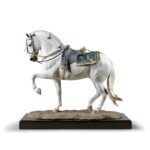 Caity 6.25″H Dark Brown Galloping Horse Figurine - Chic Decora