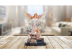 9″H Pink Guardian Angel with Children Holy Figurine Unique Gifts - Chic Decora