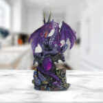 Jeremiyah 6″H Purple Dragon with Gem Figurine Unique Gifts - Chic Decora