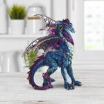 Jeremiyah 6″H Purple Dragon with Gem Figurine Unique Gifts - Chic Decora