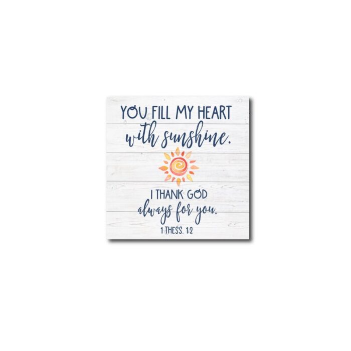 You Fill My Heart Coastal 5.5″ Wood Plaque - Chic Decora