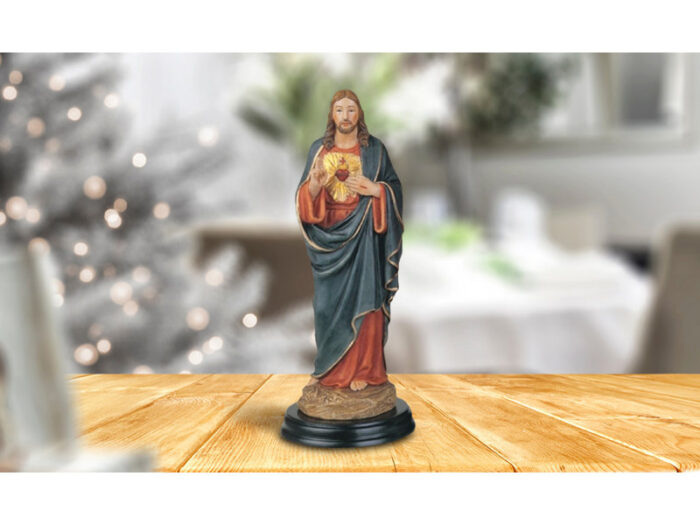 Jaycia 5″H Sacred Heart of Jesus Holy Figurine Unique Gifts - Chic Decora