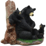 Calani 9″H Black Bear Sleeping in Tree Figurine Unique Gifts - Chic Decora