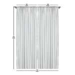 Microfiber Floral Semi-Sheer Rod Pocket Curtain Panels (Set of 2) - Chic Decora