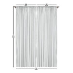 Flower Semi-Sheer Rod Pocket Curtain Panels (Set of 2) - Chic Decora