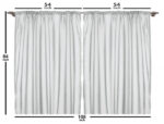 Polyester Semi Sheer Sliding Panel Pair (Set of 2) - Chic Decora