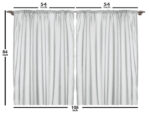 Polyester Semi Sheer Curtain Pair (Set of 2) - Chic Decora