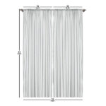 Paris Semi-Sheer Rod Pocket Sliding Panel (Set of 2) - Chic Decora