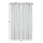 Plaid Semi-Sheer Rod Pocket Sliding Panel (Set of 2) - Chic Decora