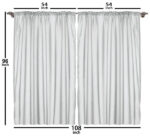 Polyester Semi Sheer Curtain Pair (Set of 2) - Chic Decora