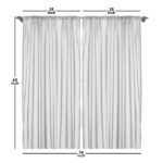 Pinstripe Striped Semi-Sheer Rod Pocket Curtain Panels (Set of 2) - Chic Decora