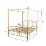 Jasalyn Metal Canopy Bed - Chic Decora