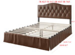 Dirksje Vegan Leather Bed - Chic Decora