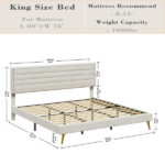 Jennyfer Upholstered Platform Bed - Chic Decora