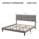 Premsingh Upholstered Platform Bed - Chic Decora