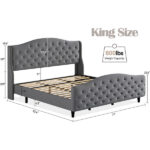 Joreen Upholstered Wingback Bed - Chic Decora