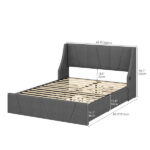 Begum Upholstered Storage Bed - Chic Decora