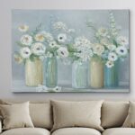 ” Hydrangeas In Mason Jars ” by Jenny Thomlinson - Chic Decora