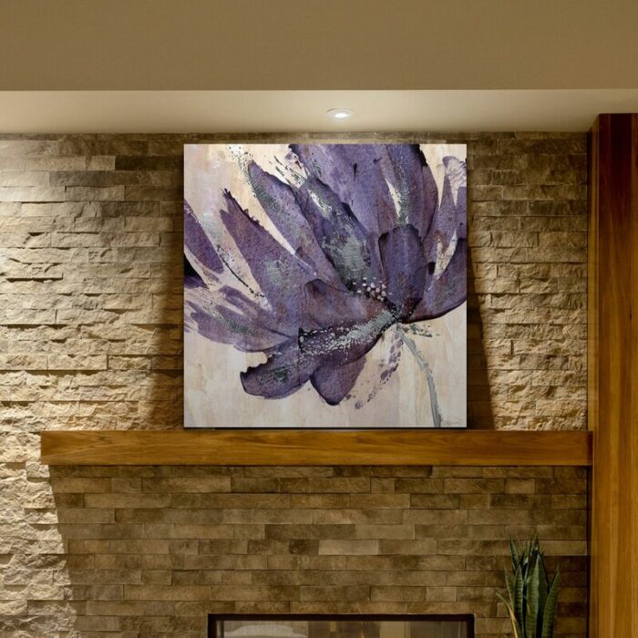 Manigault ‘Purple Flower Trio by Kiranjit Photographic Print - Chic Decora