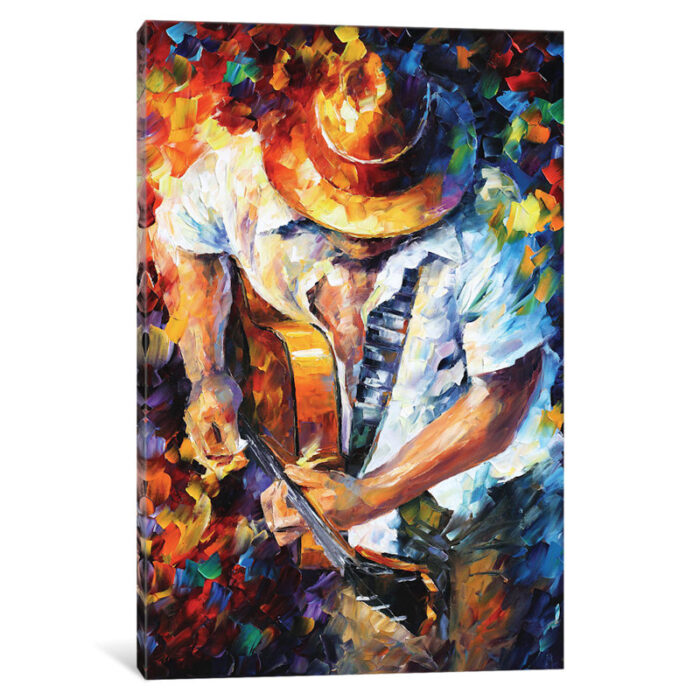 ” Guitar And Soul ” by Leonid Afremov - Chic Decora