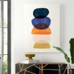 “Geo Abstract II” by Becky Thorns, Midcentury Modern, Minimalist Canvas Wall Art - Chic Decora