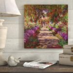 ” A Pathway In Monets Garden ” by Claude Monet Painting Print - Chic Decora