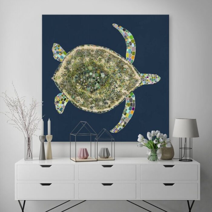 Sea Turtle Swim II’ Print on Canvas - Chic Decora