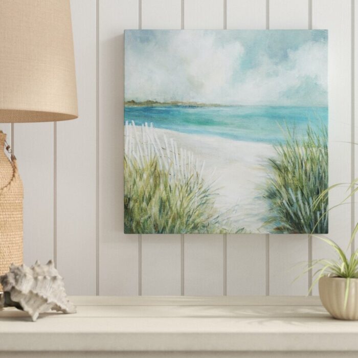 ” Coastal Fences ” Painting Print - Chic Decora