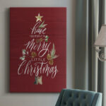 Sagefield ‘Holly Jolly Christmas’ by Jennifer Pugh Textual Art on Wrapped Canvas - Chic Decora