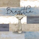 ” Wood Slat Sink Breathe ” Painting Print - Chic Decora