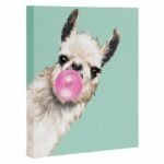 ” Bubble Gum Snea Llama Green ” by Big Nose Works - Chic Decora