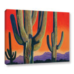 Saguaro Dawn by Rick Kersten Graphic Art on Canvas - Chic Decora