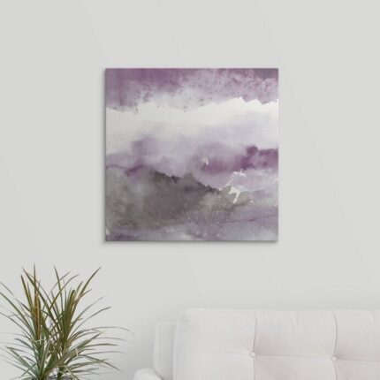 Midnight At The Lake ” Midnight At The Lake III Amethyst And Gray ” by Mike Schick - Chic Decora