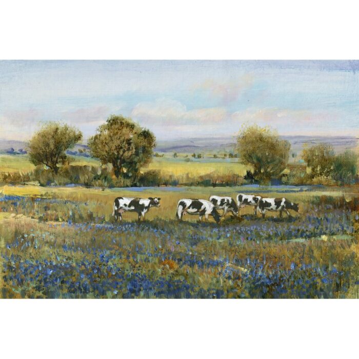 ” Field Of Cattle I ” by Timothy O’ Toole Painting Print - Chic Decora