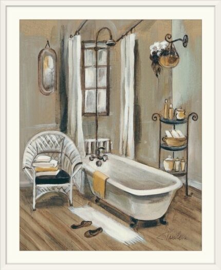 French Bathroom ” French Bath II ” by Silvia Vassileva - Chic Decora