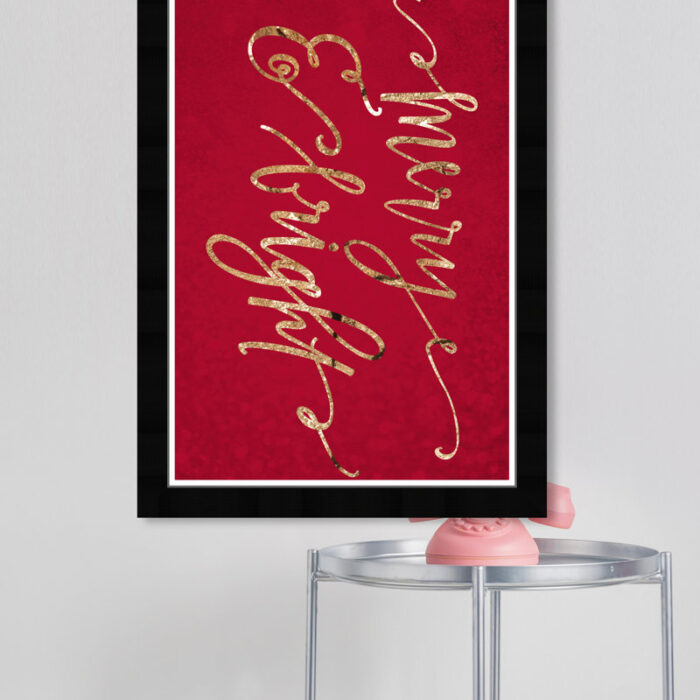 Sagefield ‘Holly Jolly Christmas’ by Jennifer Pugh Textual Art on Wrapped Canvas - Chic Decora