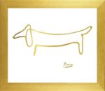 ” The Dog In Chic Gold Imitation Metallic ” by Pablo Picasso - Chic Decora