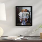 ” Dog Gone Funny Dog Reading Newspaper ” by Lucia Heffernan - Chic Decora