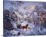 Sagefield ‘Merry Christmas’ by Nicky Boehme Painting Print on Wrapped Canvas - Chic Decora