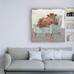 ” Moo-ving In IV ” by Ethan Harper Painting Print - Chic Decora