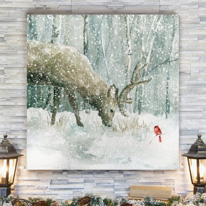 ” Holiday – Christmas Reindeer ” by Susan Pepe Painting Print - Chic Decora