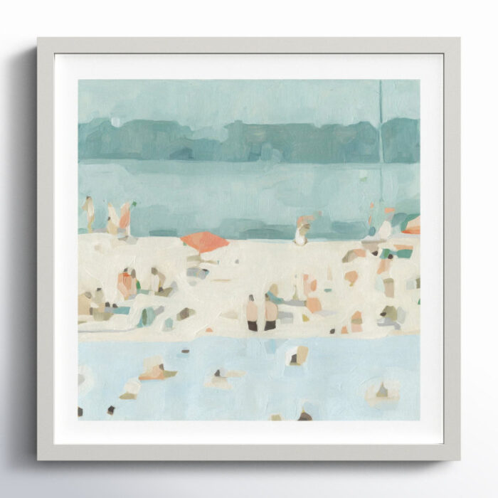 ” Sea Glass Sandbar I ” by Emma Scarvey Painting Print - Chic Decora