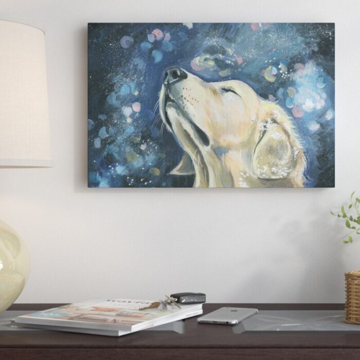 ” Golden Retriever Dog With Butterfly I “ - Chic Decora