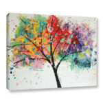 Rainbow Tree III by Jolina Anthony Graphic Art on Canvas - Chic Decora