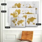 ” Golden World Map “ - Chic Decora