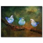 ” Three Little Blue Birds ” by Lois Bryan - Chic Decora